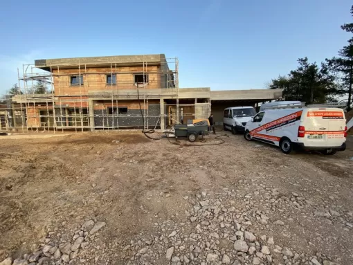  Nouveau chantier sur Riorges, Roanne, Chape Liquide Masson