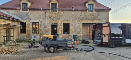 Rénovation à Marcigny avec chape liquide Thermio Max sur plancher chauffant, Roanne, Chape Liquide Masson