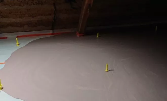  Aménagement de comble sur St denis de cabanne, Roanne, Chape Liquide Masson