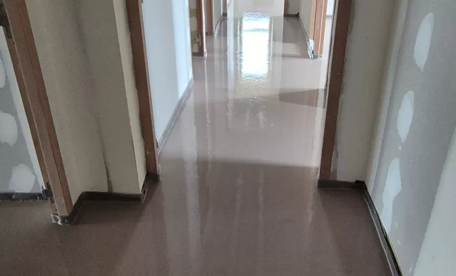 Pose d'un isolant acoustique et chape anhydrite thermio Max à Semur en Brionnais par Chape Liquide Masson, Roanne, Chape Liquide Masson