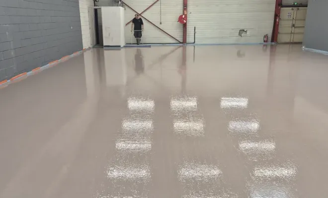 Rénovation de magasin à Feurs avec une chape liquide anhydrite Thermio max, Roanne, Chape Liquide Masson