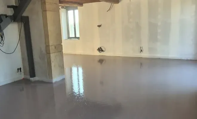 Rénovation à Marcigny avec chape liquide Thermio Max sur plancher chauffant, Roanne, Chape Liquide Masson