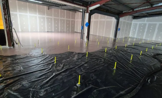 Chape liquide à Privas : chantier Thermio Max 1 000 m² – Chape Liquide Masson, Roanne, Chape Liquide Masson